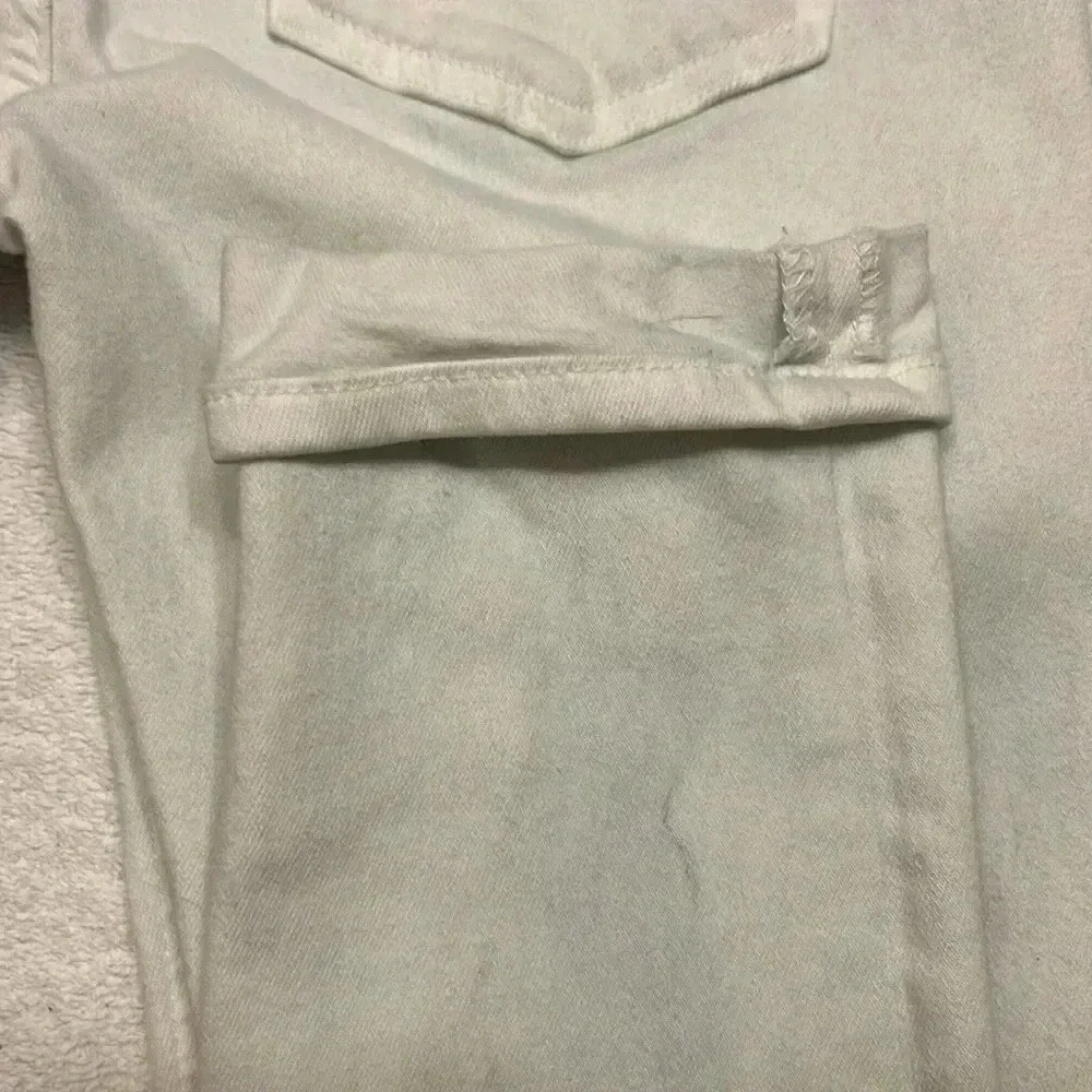 Hudson Tally Crop Skinny Woman Cuffed White Jean size 27 - Picture 10 of 11